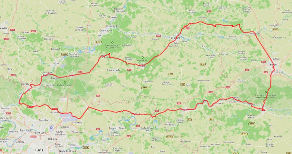 Parcours chemin des dames